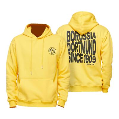 多特蒙德足球俱乐部｜BVB黄色口号连帽卫衣秋冬保暖运动卫衣
