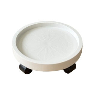 钢化可移动花盆 托盘带轮子底座接水托盘万向轮圆形底托塑料托盘