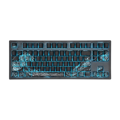 腹灵MK870pro浮世绘侧刻机械键盘