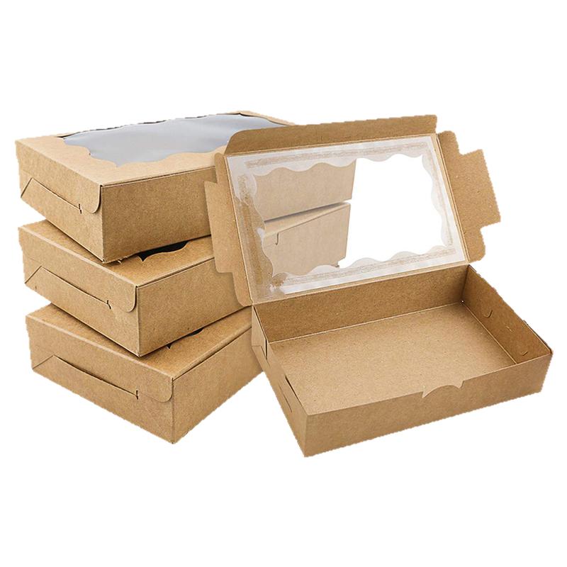 跨境牛皮纸蛋糕甜品包装盒马卡龙纸盒