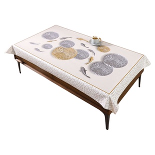 防水防油专用茶几桌布长方形客厅茶几布台布轻奢花卉餐桌布茶几垫