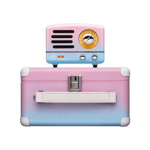 猫王妙播 MW-2A小王子OTR元气波渐变色复古收音机蓝牙小音箱礼盒