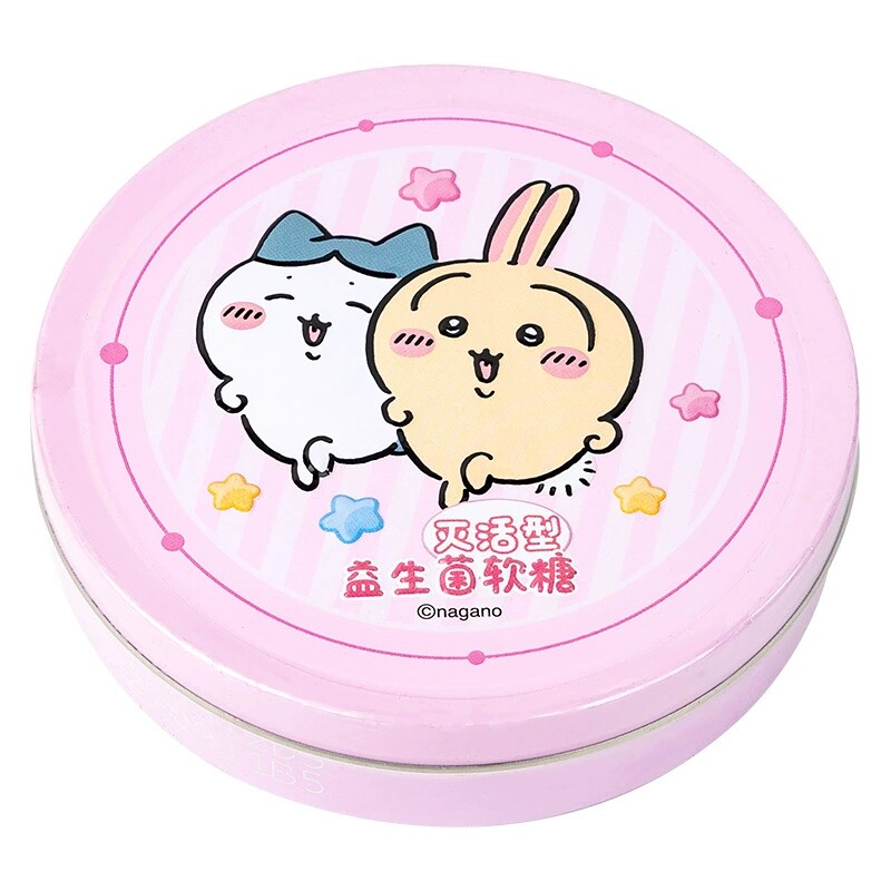 chiikawa吉伊卡哇联名果汁软糖铁罐糖果添乐卡通赠贴纸儿童节零食