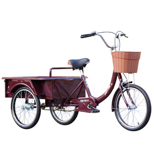 飞鸽老年人力三轮车成人脚蹬老人脚踏自行车小型轻便休闲代步载货