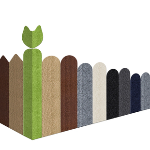 立式栅栏墙贴猫抓板贴墙猫抓垫不掉屑猫抓贴磨爪板猫抓垫遮丑挡板