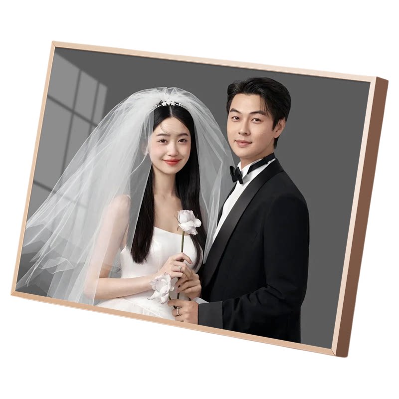 婚纱照相框摆台定制加洗照片打印冲印结婚照婚礼做成装饰相框摆台