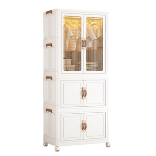 婴儿衣服收纳柜宝宝衣柜免安装儿童小衣橱塑料折叠储物柜子多层