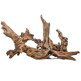 鱼缸造景沉木紫柚木树桩森林天然小型乌龟晒台躲避洞木头拱桥流木