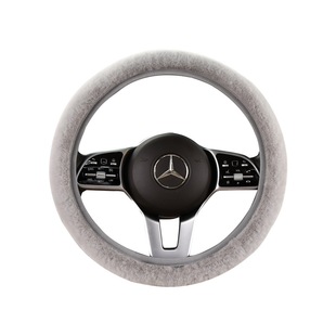 汽车方向盘套冬季毛绒O型D型雪貂绒保暖聚温车把套防滑车用男女款