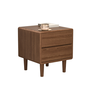 实木床头柜简约现代2024新款轻奢高级感家用小型卧室床边收纳柜子