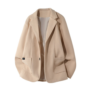 it :5cm/FIVECM高级感西装领毛呢大衣男士2026春季宽松呢子外套潮