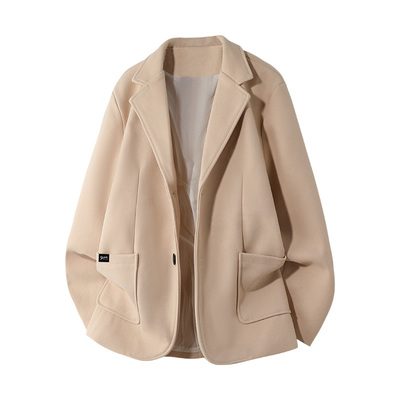 IT高级感西装领毛呢大衣