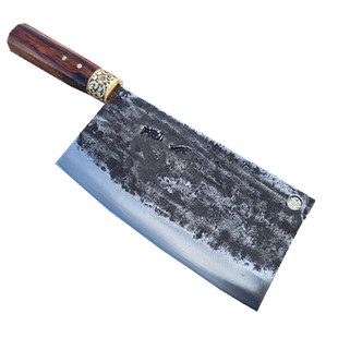 户撒手工锻打菜刀锋利家用切片刀阿昌老式厨师刀具高碳锰钢开刃