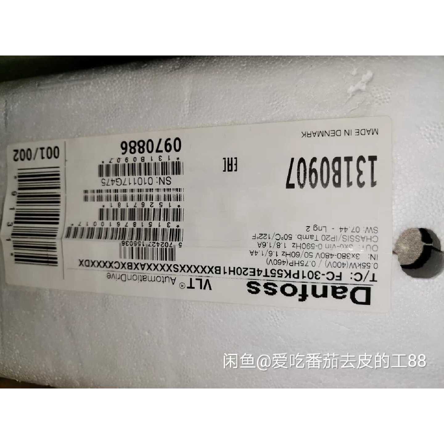 的丹弗斯0.55千瓦变频器一台型号fc301PK55t