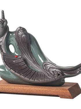 疯猴陶瓷摆件新中式老子历史人物