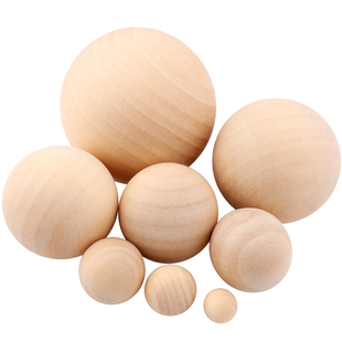 实心圆球无孔木珠手工diy珠子圆荷木球圆形木球文玩玉米球胚