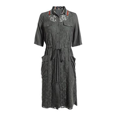 2021通勤连衣裙声雨竹高腰