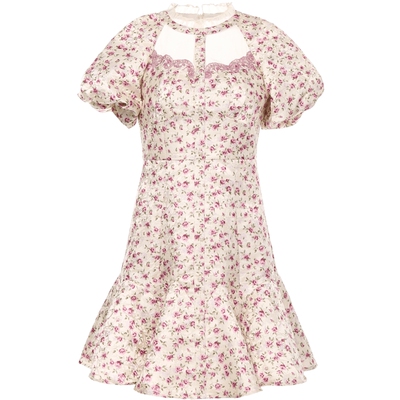 泡泡袖立领蕾丝鱼尾裙MaxRieny