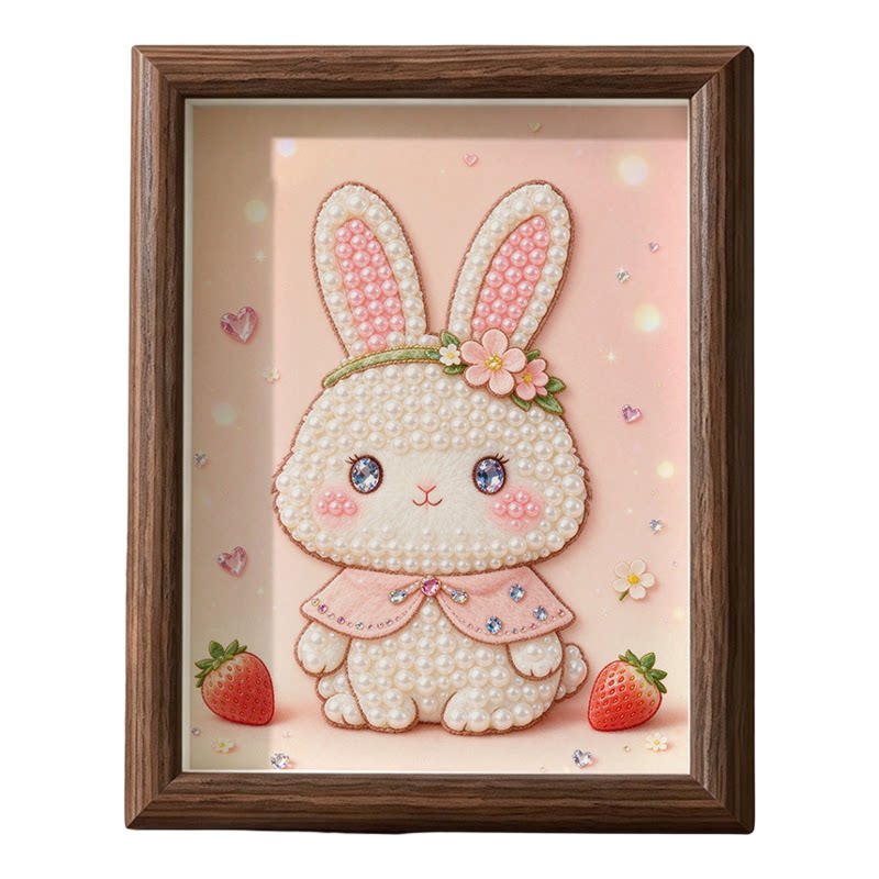 海龟珍珠画摆件5d立体带框手工小尺寸海洋动物儿童钻石画装饰画