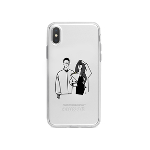 老宋手绘手机壳定制任意机型来图DIY速写照片情侣适用17苹果16华为p40mate70iphone15promax全包防摔磨砂磁吸