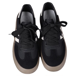 德训鞋2cm宽鞋带扁平超宽女款米白色宽鞋带纯棉双层男黑白色