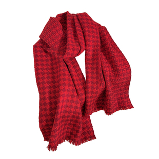 新年红色格子羊毛围巾2025新款今年流行爆款马年本命年加厚披肩女