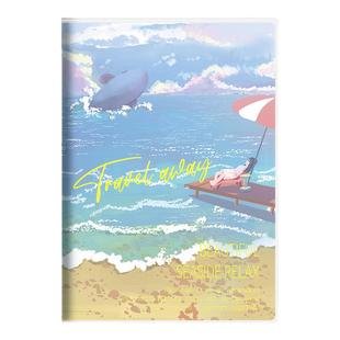 思进笔记本本子加厚胶套本奇幻鲸鱼记事本日记本清新简约A5/B5课堂文艺初中高中16K手账办公考研大学生作业本