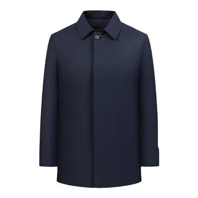 圣得西商务休闲中长款羽绒服男2025冬季新款御寒保暖翻领大衣外套