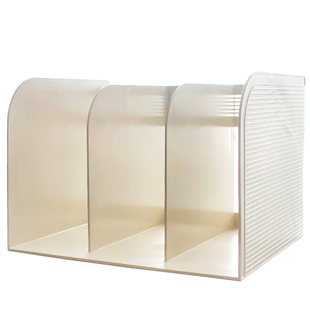 办公用品塑料一体式3格文件整理架资料筐三联书立学生宿舍收纳架