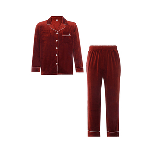 【无毛撸猫绒】爱美丽睡衣男秋冬龙年红品开衫中厚情侣家居服套装