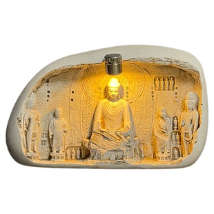 正品洛阳龙门石窟夜灯冰箱贴佛像浮雕磁吸博物馆文创河南旅游纪念