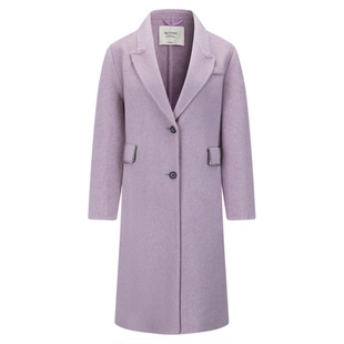 DTLANDO/商场同款25冬新品女装品质绵羊毛中长款双面呢大衣外套