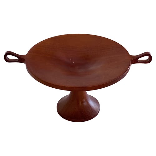 实木双耳果盘果篮托盘创意家具中古礼物道具摆件零食收纳复古