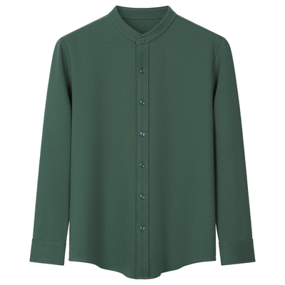 男士高端立领羊毛衬衫