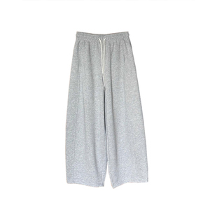 胖mm200斤小个子裤子梨型身材粗腿宽胯九分弯刀阔腿裤大码运动裤