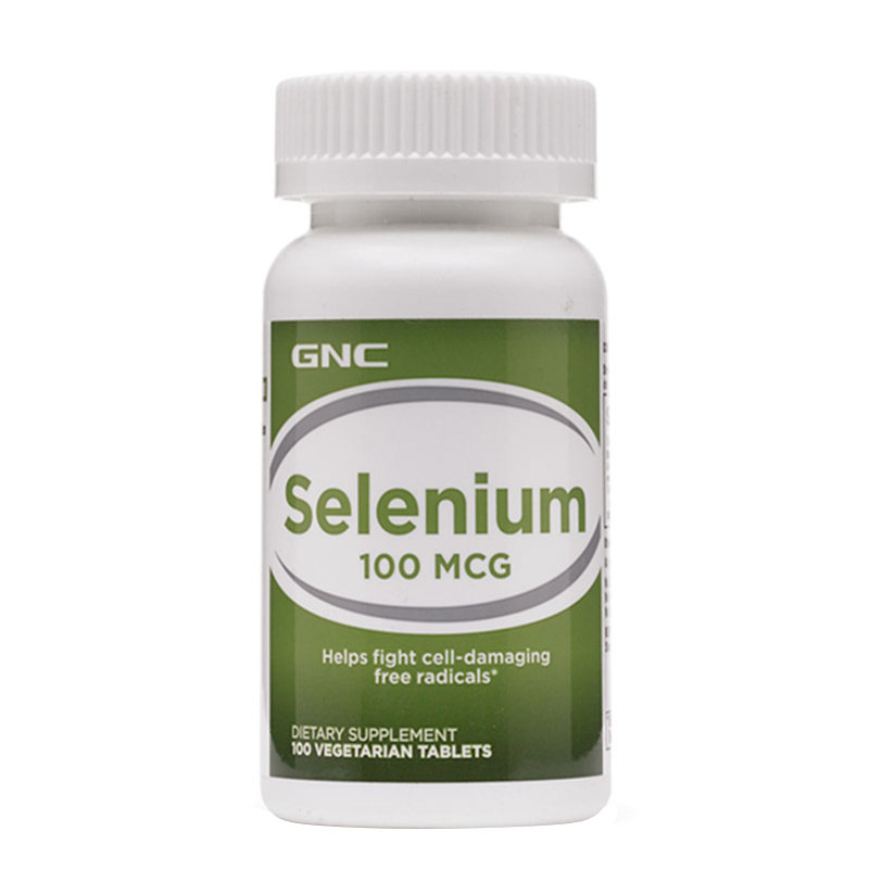 美国GNC硒元素selenium酵母硒100mcg100粒天然有机硒富硒微量元素