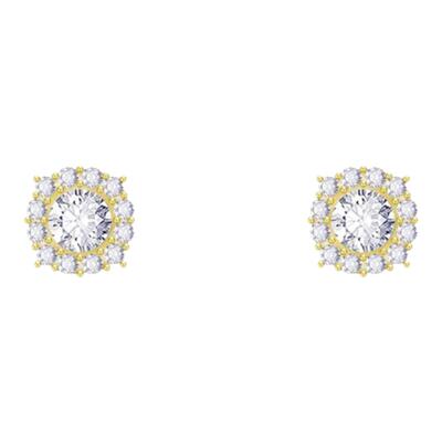 BENSHENG奶油方糖925纯银耳钉女