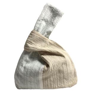 手腕包包女日式套结布包手机包复古休闲手提包纯棉汉服包文艺百搭
