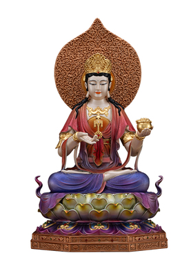 铜雕坚牢地神佛像家用供奉摆件