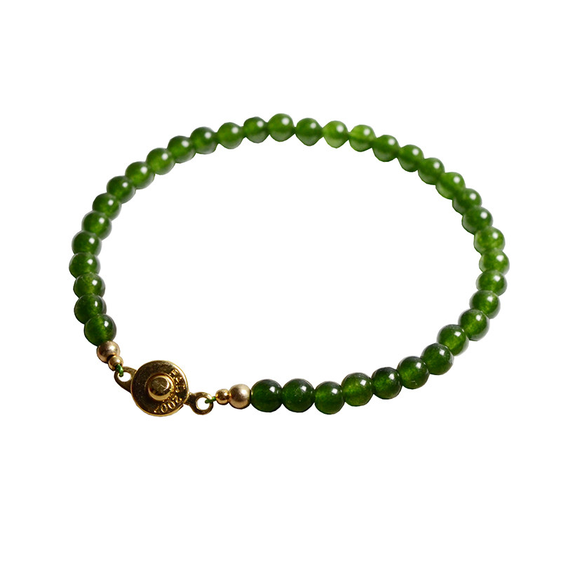 ciel原创手工台湾碧玉细小4mm14K