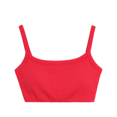 NEVAHU带胸垫吊带背心短款上衣