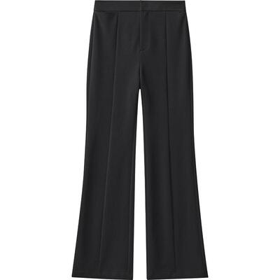 播商场同款黑色高腰显瘦微喇裤女24秋复古气质长裤BDR3KD1870