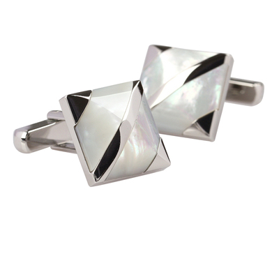 免费刻字礼盒装袖扣玛诗杜贝母