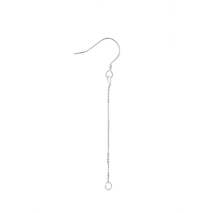 庭祥纯银S925DIY手工耳勾链配件耳钩带耳线 流苏长耳饰手工配饰