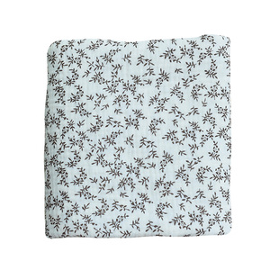 婴儿a类纯棉双层纱布料田园碎花宝宝裸睡床品被套睡衣皱皱纱面料