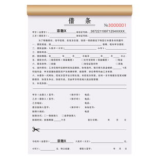 【公司专用欠款条】欠条单二联财务记账本企业拖欠货物货款对账单