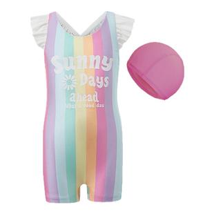 爱慕儿童女孩背心短裤分身泳衣套装/连体泳衣防晒50+耐氯游泳温泉