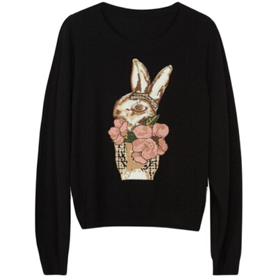 谜底圆领套头针织衫女20