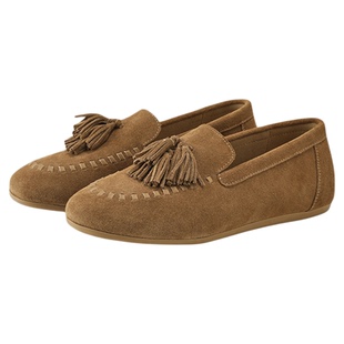 星期六真皮乐福鞋子女鞋春秋夏季新款百搭一脚蹬豆豆鞋休闲小皮鞋