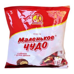 俄罗斯进口斯拉夫奶罐糖果巧克力榛仁牛奶夹心喜糖年货休闲零食品